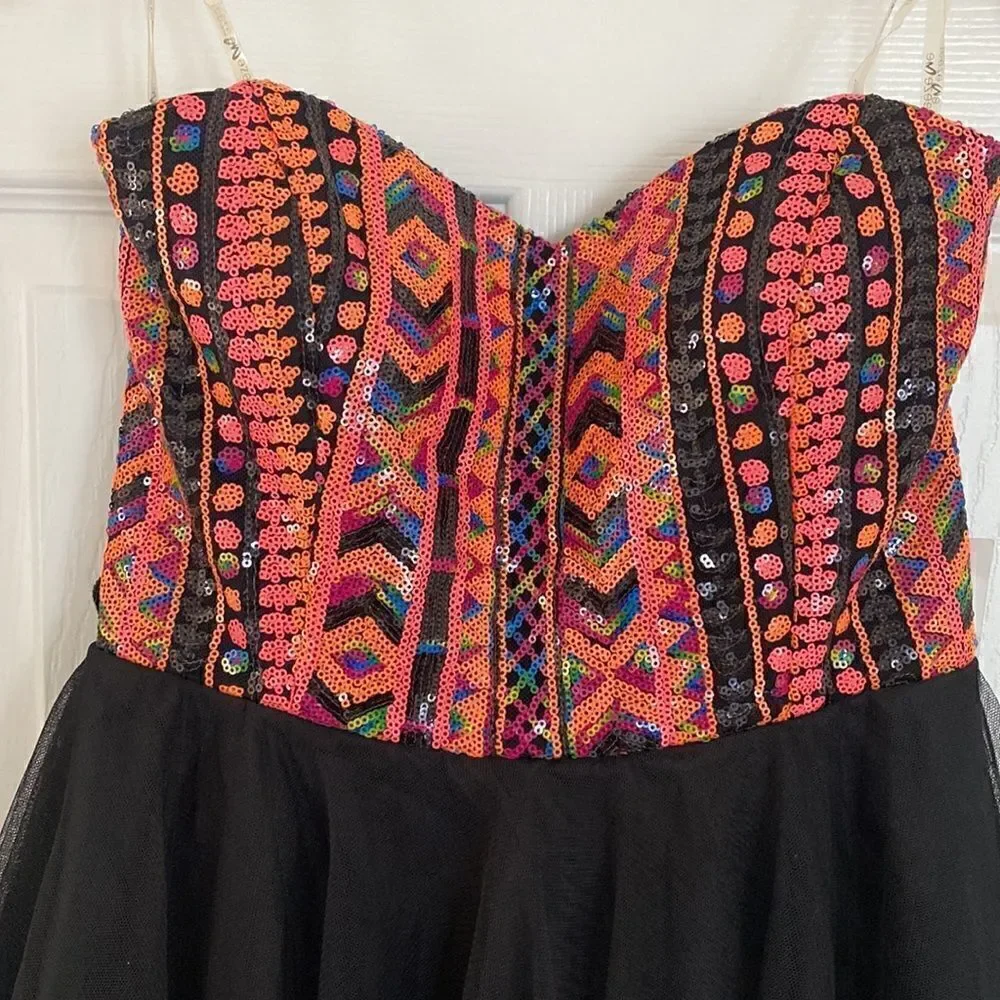 NWT! Teeze Me Strapless Black Formal Dress Size 5